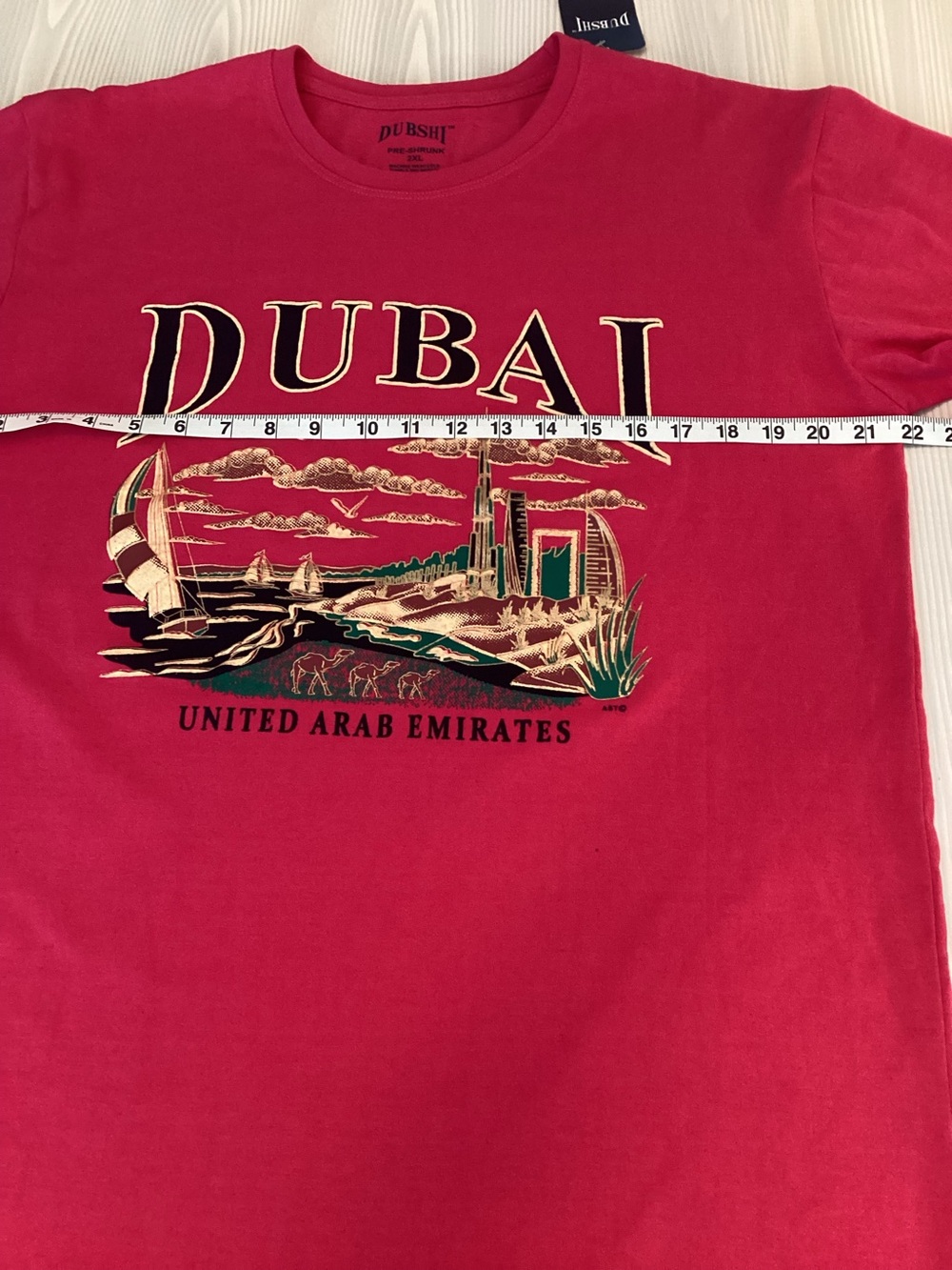Dubshi Dubai United Arab Emirates Souvenir T-Shirt Teal Blue XL Skyline Graphic - Picture 6 of 8